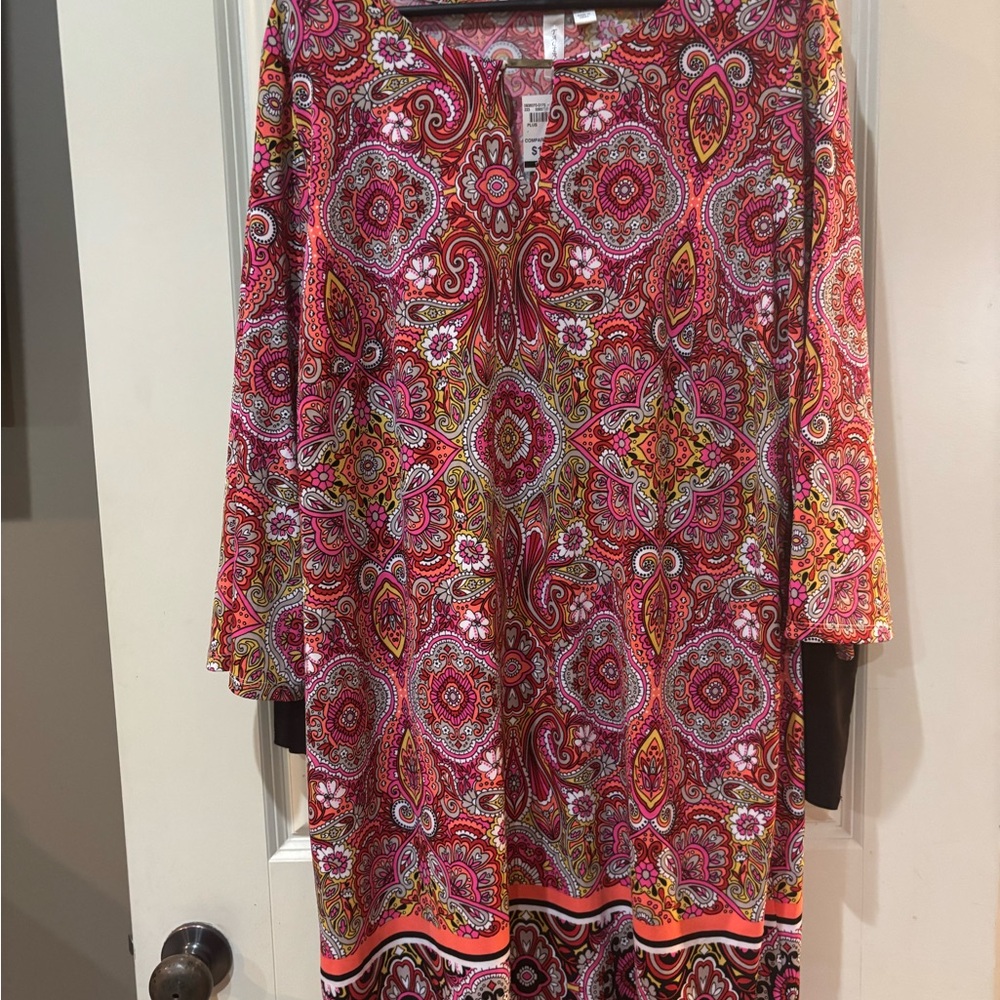 Colorful Paisley Print Dress